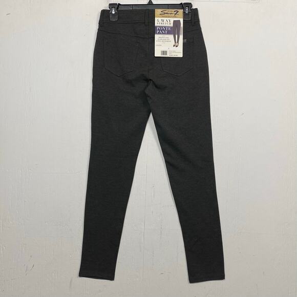 Seven7 Heather Charcoal Stretch Pull On Legging Pants Size 4 - Picture 4 of 8